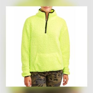 🔹WOMEN’S SUPERSOFT QUARTER ZIP SHERPA PULLOVER SWEATER - size M 🔹